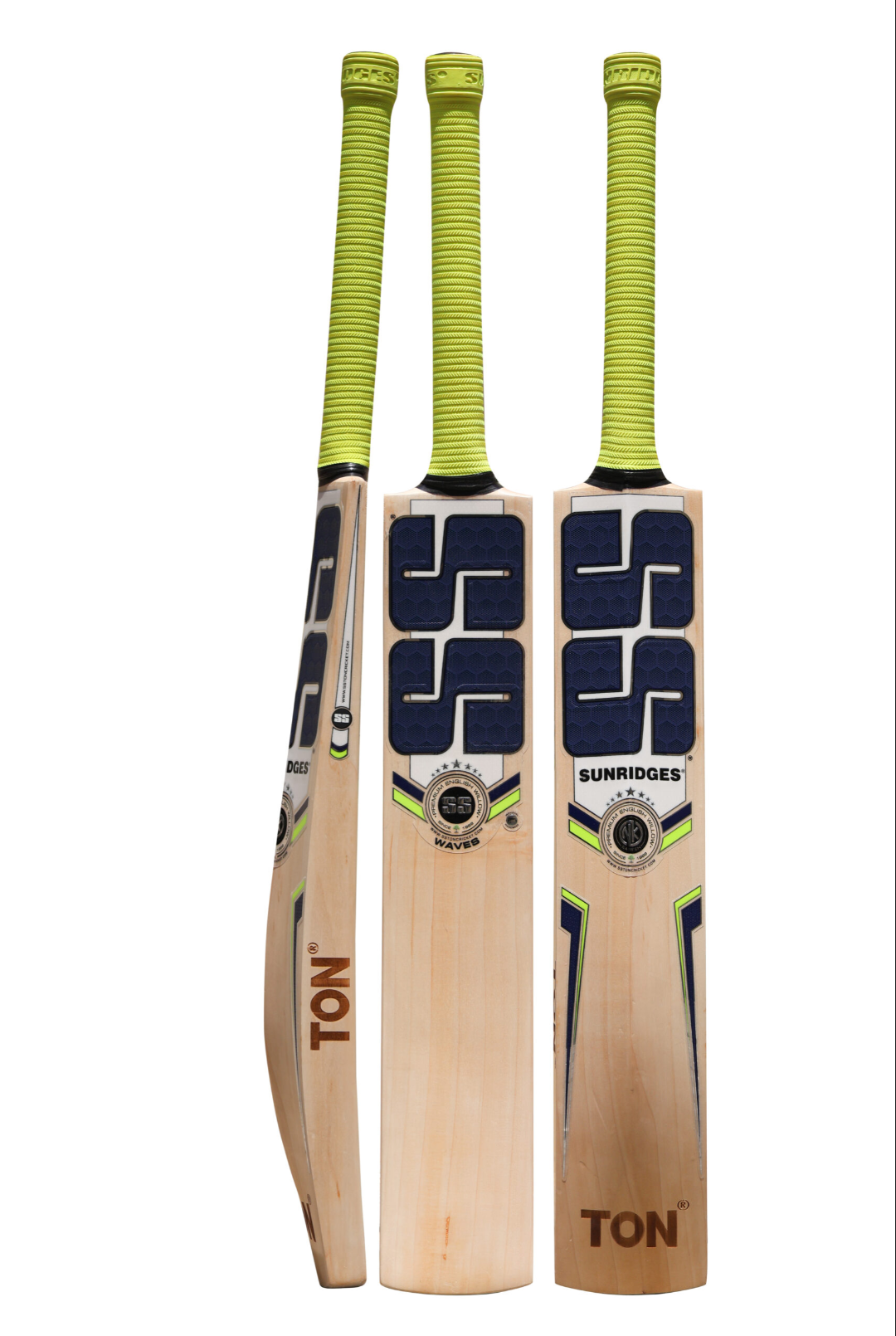 SS WAVES ENGLISH WILLOW CRICKET BAT , avl.in all sizes ,rate shown is of SH size