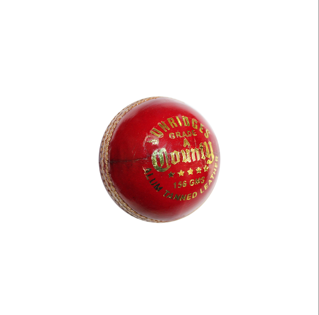 SS COUNTY FOUR PEICE RED LEATHER CRICKET BALL