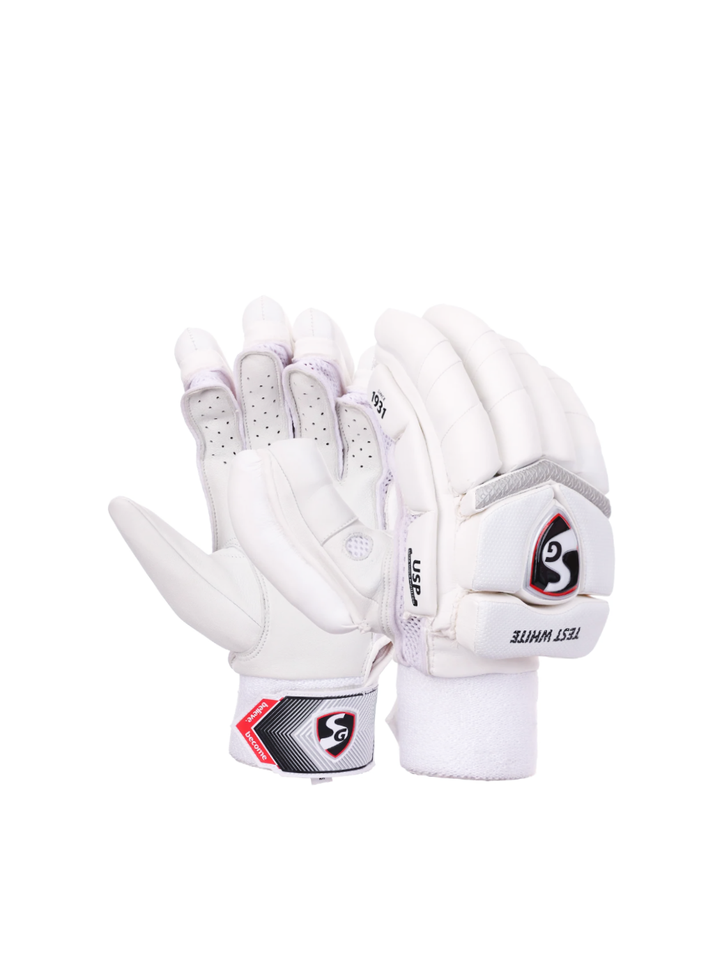 SG TEST WHITE CRICKET GLOVES